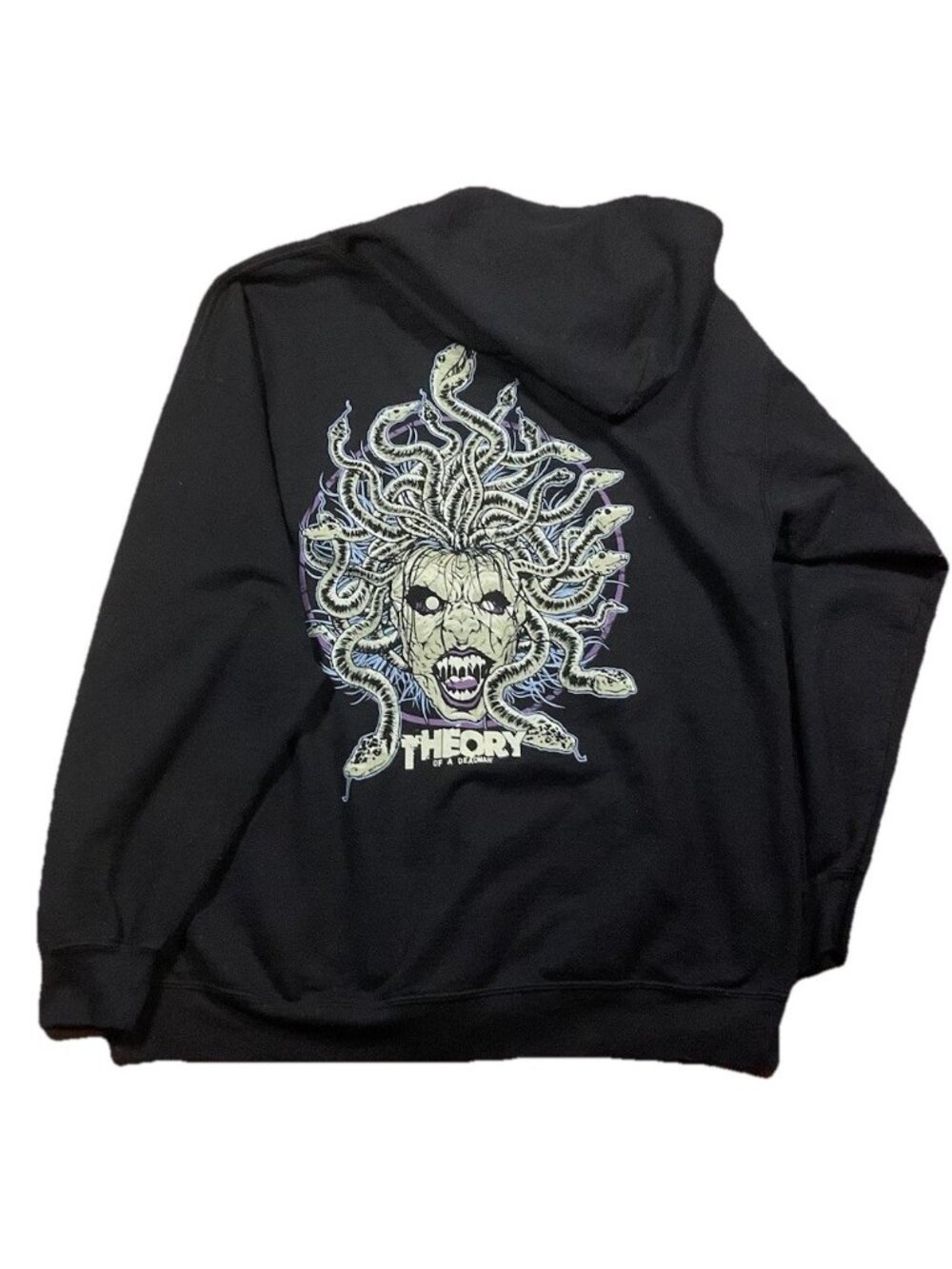 Theory of a Deadman Black Full Zip Hoodie Medusa Metal Rock Band Men’s XL
